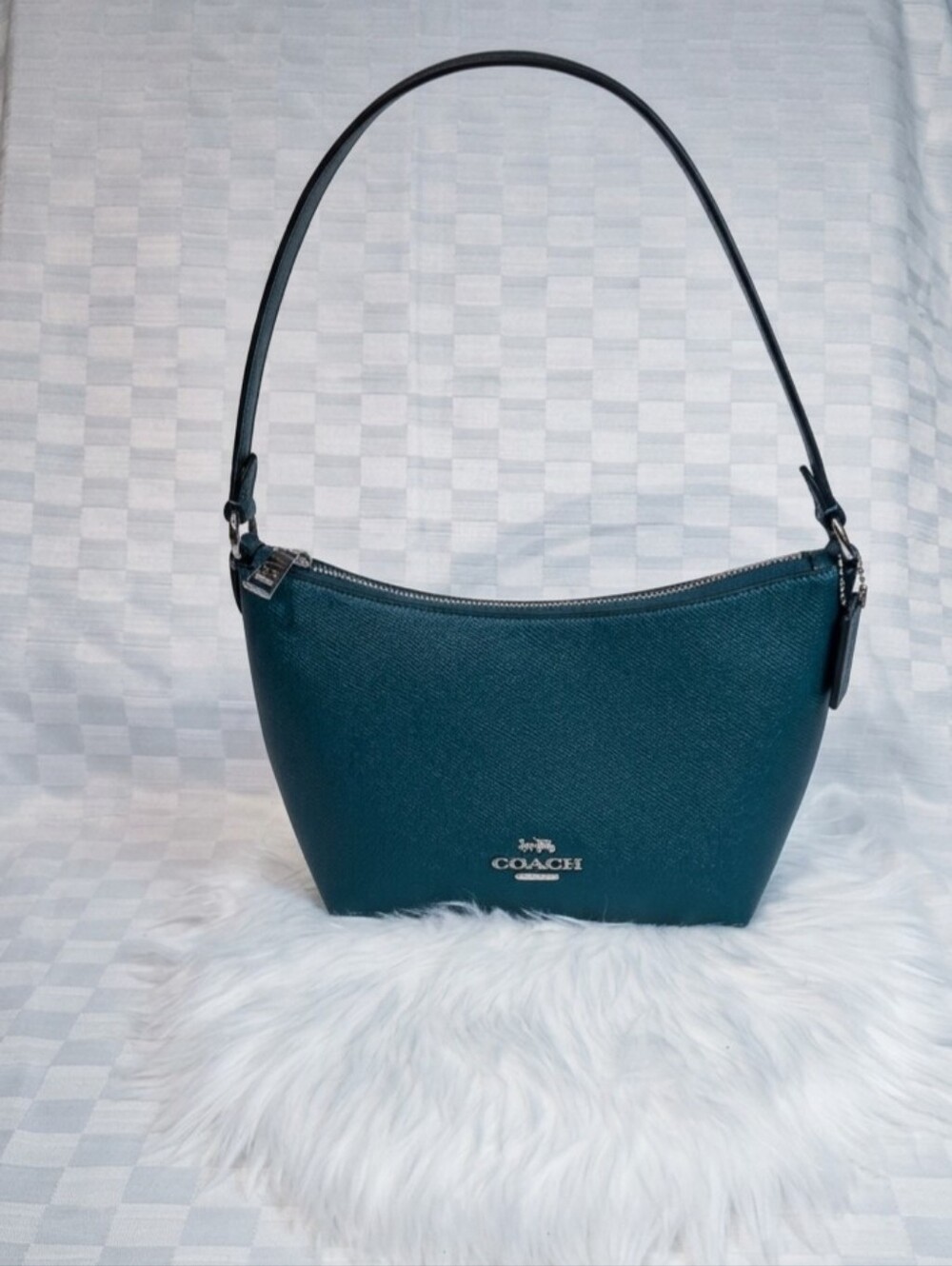 Coach Zip Top Crossbody Bag in Crossgrain Leather